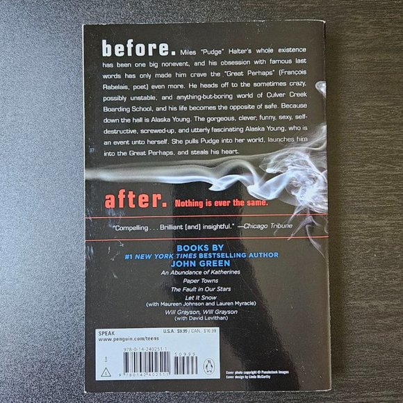 4/$20 Looking for Alaska by John Green - Paperback - Picture 5 of 5